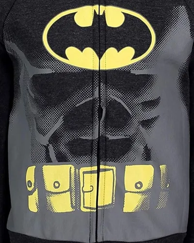 Vista 7 de DC Comics Justice League Batman - Sudadera con capucha para niños pequeños a grandes Metálico