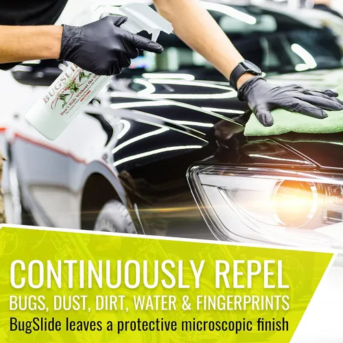 Vista 4 de BugSlide Combo de carrito – Kit de tienda de limpiador de botellas en aerosol de 16 onzas con toalla de microfibra y paño X-Treme de malla, solución