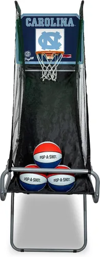 Vista 26 de Pop-A-Shot - Tailgate Game with NCAA Graphics l Arcade Basketball Inside, Out, and On The Go Infrared Sensor Scoring 3 Balls Foldable