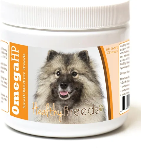 Vista 136 de Healthy Breeds Affenpinscher Omega HP - Masticables suaves para piel y pelaje, 60