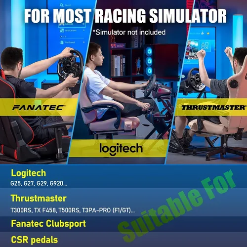 Vista 2 de GTPLAYER Sim Racing Wheel Stand Simulator Cockpit Wheel Stand Racing Steering Shifter Mount fit for Logitech G25 G27 G29 G920 G923 Thrustmaster