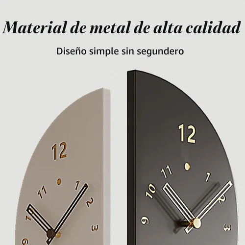 Vista 2 de Reloj de pared de esquina semicircular de doble cara con péndulo, movimiento de cuarzo silencioso, funciona con pilas, reloj decorativo para sala