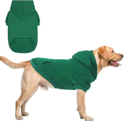 Vista 46 de SCENEREAL Sudaderas con capucha de seguridad para perros de tamaño pequeño, mediano y grande, ropa de felpa cepillada con gorro, abrigo de algodón