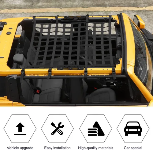 Vista 3 de Hamaca de malla para techo de coche para Ford Bronco 2021-2022 de 4 puertas