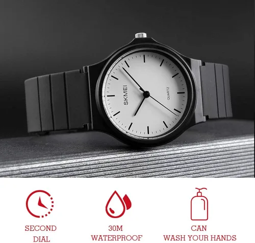 Vista 7 de SKMEI Reloj de pulsera impermeable para mujer, reloj de pulsera para dama, reloj de cuarzo analógico casual para mujer