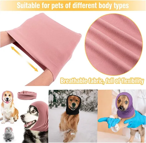 Vista 2 de Quiet Ears for Dogs - Paquete de 3 fundas para oídos para perros, para ruido, aseo y secado de fuerza, milagro para aliviar la ansiedad y calmar