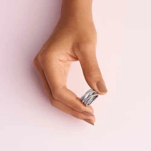 Vista 5 de PANDORA Jewelry Entwined Cubic Zirconia Ring