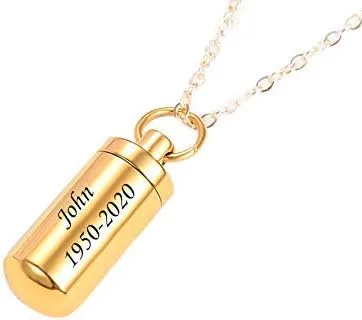 Vista 2 de Cylinder URN Cremation Jewelry Keepsake Memorial Urn Necklace Pet Loss Human Loss Cat Loss Pet Keepsake Memorial Jewelry Sympathy Gift- J85