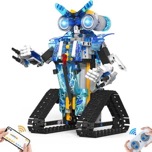 Vista 7 de Juguetes robot para niños de 8 a 16 años con aplicación o control remoto, kit de bloques de construcción programables científicos, proyectos STEM