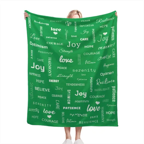 Vista 43 de Manta curativa, manta de regalo para mujeres y hombres, cálido regalo inspirador, manta de forro polar suave con energía positiva, comodidad, amor