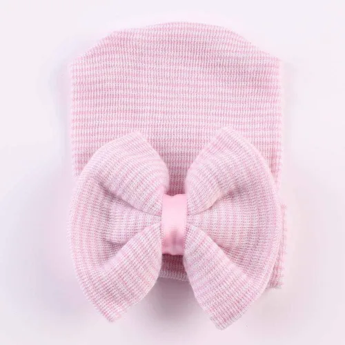 Vista 3 de Gorras y manoplas para recién nacidos, gorro de hospital para recién nacidos, guantes antiarañazos, set de regalo para niños y niñas