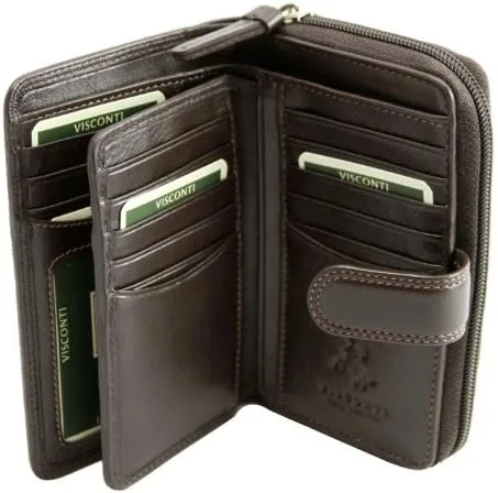 Vista 2 de Visconti Heritage-33 - Cartera y cartera de piel suave para mujer