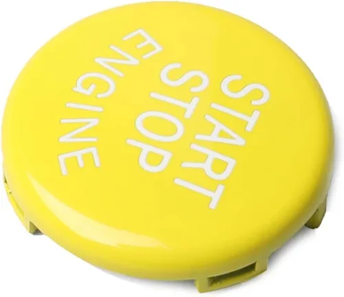 Vista 5 de 1 pcs Yellow Start Push Button Cover Trim for BMW E Chassis 1 3 5 Series X1 X3 X5 X6 Z4