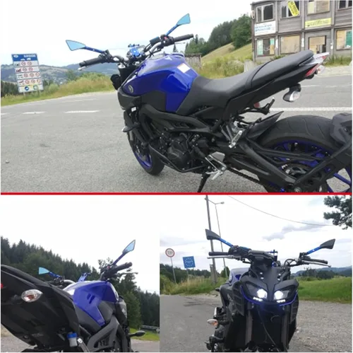 Vista 7 de Accesorios para Yamaha FZ25 FZ-25 Accesorios universales de motocicleta CNC Aluminio Vista trasera 0.315 in 0.394 in Espejo retrovisor lateral