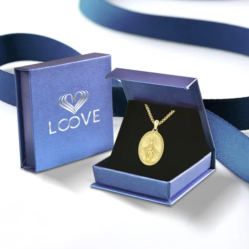 Vista 8 de LOOVE Regalos de joyería collar de amuleto de medallas de santo de plata de ley 925, joyería de protección para hombres y mujeres con cadena Rolo