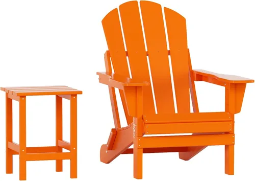 Vista 28 de WO Home Furniture - Juego de 3 sillas plegables para exteriores, mesa auxiliar, resistente a la intemperie y a los rayos UV, para césped, jardín