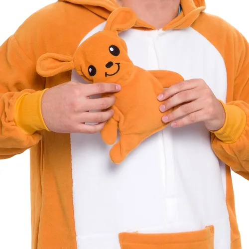 Vista 4 de Adult Onesie Halloween Costume - Animal and Sea Creature - Plush One Piece Cosplay Suit for Adults, Women and Men FUNZIEZ!