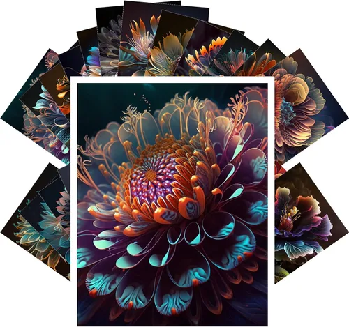 Vista 10 de PIXILUV Johann - Postales vintage (24 unidades), diseño de flores salvajes, jardín, aun vida, arte de pintura de museo antiguo, reimpresión