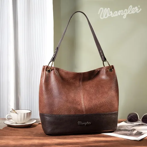 Vista 2 de Wrangler Hobo - Bolsas para mujer de cuero vegano con asa superior, bolsos de hombro y bolsos