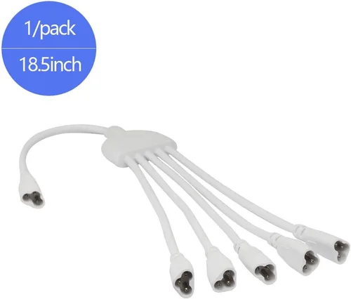Vista 6 de SinLoon Cable divisor LED T5 T8, conector de cable LED de 3 pines, cable de extensión divisor de 5 vías para luces de techo, tubo LED, soporte