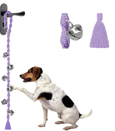 Vista 19 de Campanas de perro para salir al aire libre, campanas de entrenamiento para ir al baño, hechas a mano, ajustables Hecho a mano con hilo de alta