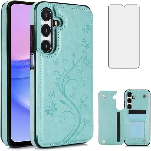 Vista 13 de Asuwish Funda de teléfono para Samsung Galaxy A15 5G/4G con protector de pantalla de vidrio templado, tarjetero con soporte para tarjetero, soporte