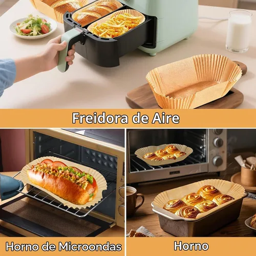 Vista 2 de Paquete de 100 forros de pan de 9 x 5 pulgadas, forros de papel pergamino Papel de hornear sin blanquear a prueba de grasa para pan, pasteles