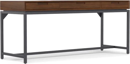 Vista 14 de SIMPLIHOME Escritorio de madera maciza Banting de 72 pulgadas de ancho en Distressed Grey