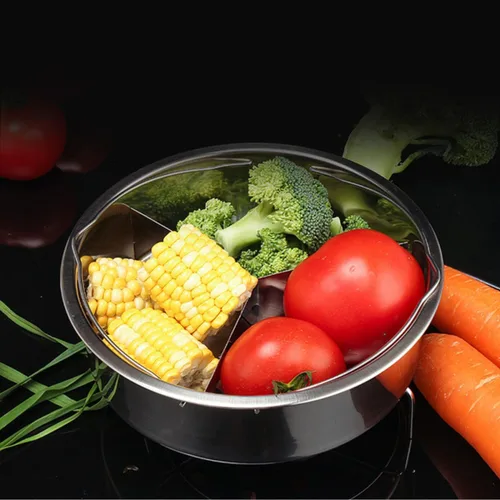 Vista 7 de Steamer Basket Rack Set, Insert Divider 21cm Stainless Steel