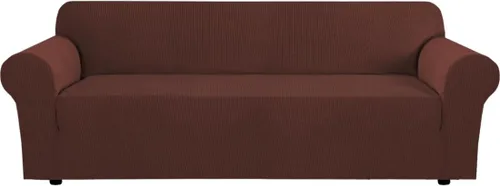 Vista 73 de H.VERSAILTEX Funda elástica para sofá, fundas suaves para muebles de 3 cojines, con tela jacquard gruesa a cuadros con parte inferior elástica, sofá