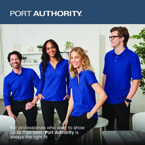Vista 6 de Port Authority Camisa SuperPro React de sarga de manga larga con botones para hombre