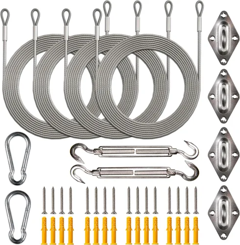 Vista 8 de Amgo Paradise - Accesorios para poste de vela para toldo, abrazadera de anillo en D para toldos de alta resistencia, postes de repuesto versátiles