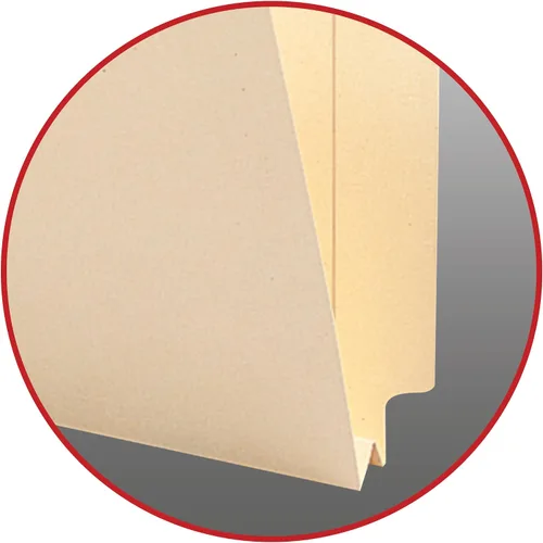Vista 5 de Smead Carpeta de archivos con pestaña final, pestaña reforzada de corte recto, expansión de 1-1/2", tamaño carta, manila, 50 por caja (24275)