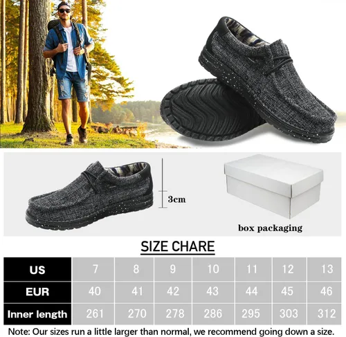 Vista 5 de Mocasines con cordones lavables a máquina para hombre, zapatos casuales sin cordones, ligeros, cómodos, suela suave, para caminar, viajar, playa