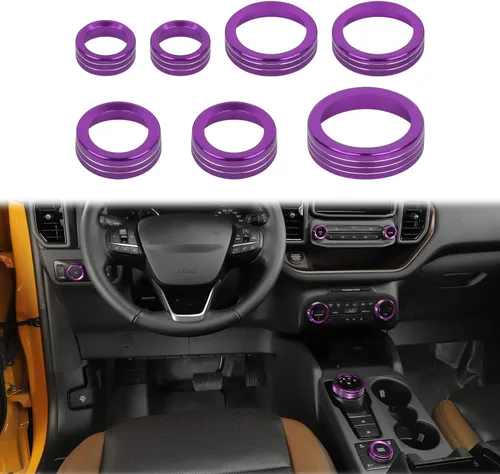 Vista 7 de JWWY Pomo para interruptor de faros delanteros de aire acondicionado, tracción 4WD, cubierta de perilla para interruptor de engranajes para Ford