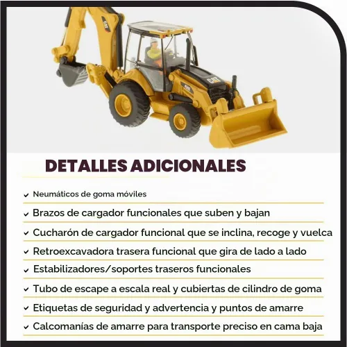 Vista 5 de Diecast Masters Retroexcavadora Caterpillar 450E 1:87 - Serie HO 85263