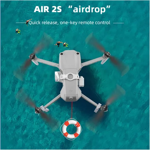 Vista 4 de Sistema Airdrop para D-JI AIR 2S/Air 2 Drone Propuesta de boda Dispositivo de entrega Dispensador Lanzador Remoto Caída Transporte Regalo
