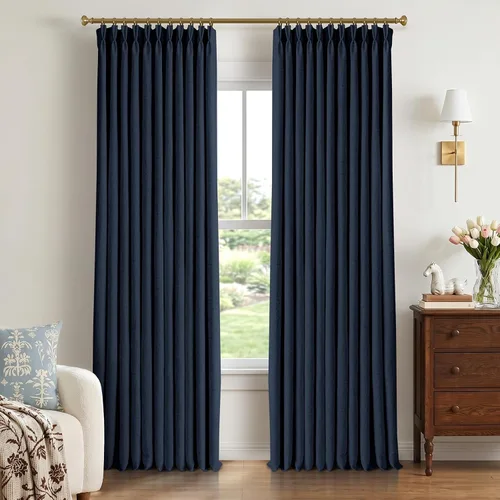 Vista 38 de CAPALOCA Cortinas extra de 60 pulgadas de ancho 100% opacas de 96 pulgadas Desnudo Natural