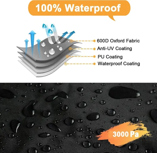 Vista 9 de Cubierta resistente para ATV 600D Oxford impermeable, protección UV para 4 ruedas/quad, protección para todo tipo de clima al aire libre
