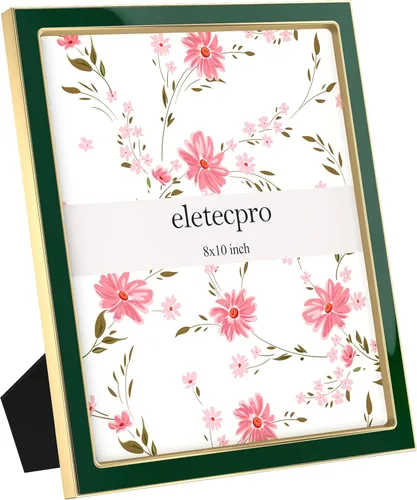 Vista 27 de eletecpro 4x6 Enamel Picture Frame with Real Glass Cover, Pink, 1-Pack Rosa con oro