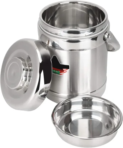 Vista 7 de Tarro de alimentos aislado al vacío, caja de almuerzo aislada al vacío de doble pared de forma recta, contenedor de alimentos calientes de acero