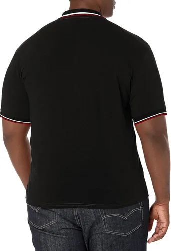 Vista 2 de MLANM Men's Polo Regular-Fit Quick-Dry Golf Striped Short Sleeve Collared T-Shirts
