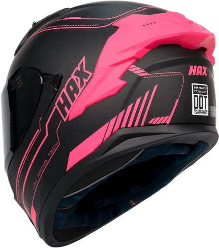 Vista 8 de HAX Obsidian Pro Full Face Dual Visor Adult Motorcycle Helmet for Motorbike Street Bike with Pinlock Ready DOT Approved