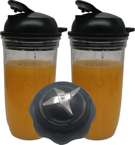 Vista 10 de Cuchilla de repuesto Easy Twist con taza de 18/24 oz y tapa para llevar, compatible con licuadora combinada nutri bullet