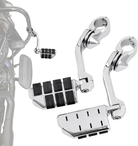 Vista 20 de XFMT - Estribos de color negro mate para motocicleta, 1.25 pulgadas, incluye kit de montaje