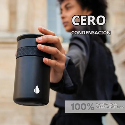 Vista 6 de Elemental Artisan Vaso Térmico Aislado, Taza de Viaje para Café de Triple Pared, Vaso Térmico de Café Reutilizable de Acero Inoxidable con Tapa