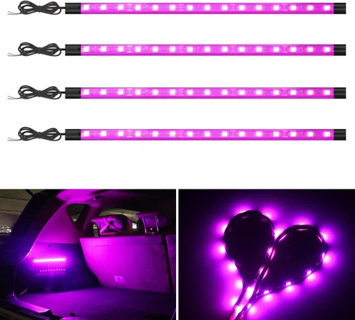 Vista 11 de YM E-Bright Tiras de luces LED ámbar/amarillas 5050 SMD impermeables para coches, luces de bajo para carritos de golf para motocicletas, barco