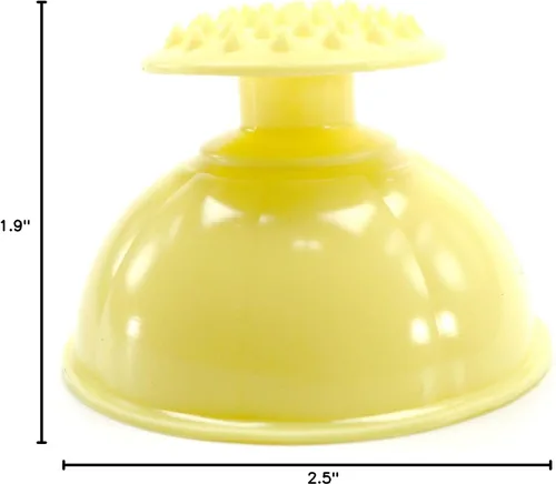 Vista 6 de LENITH Taza de palma de silicona para mamá para eructar ayudante flema esputo masaje puntiagudo amarillo
