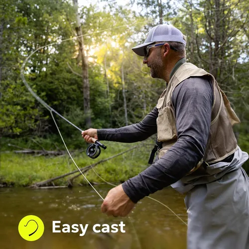 Vista 4 de SF Floating Fly Line for River/Lake, Weight Forward 90FT Fly Fishing Fluo amarillo
