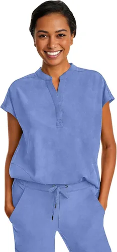 Vista 17 de Healing Hands Purple Label Women's Scrub Top with Dolman Sleeves 2 Pockets Elástico en 2 direcciones, sarga de poliéster y elastano, mangas Dolman